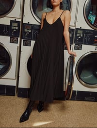 Pleated camisole midi dress