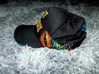 NOT FRIENDLY HAT w/ MULTI COLOR THREAD AND DISTRESS 