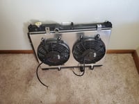 Image 4 of 2003-2003.5 Mazdaspeed protege radiator shroud with 8” fans 