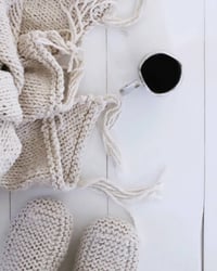 Image 5 of Hand knit cotton blanket - Natural throw - Angie blanket - Throw blanket with fringes - Gift for her