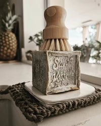 Image 2 of Square soap dish, natural ceramic tray.
