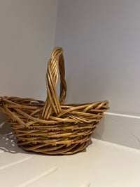 Image 1 of Wicker Basket with handle 