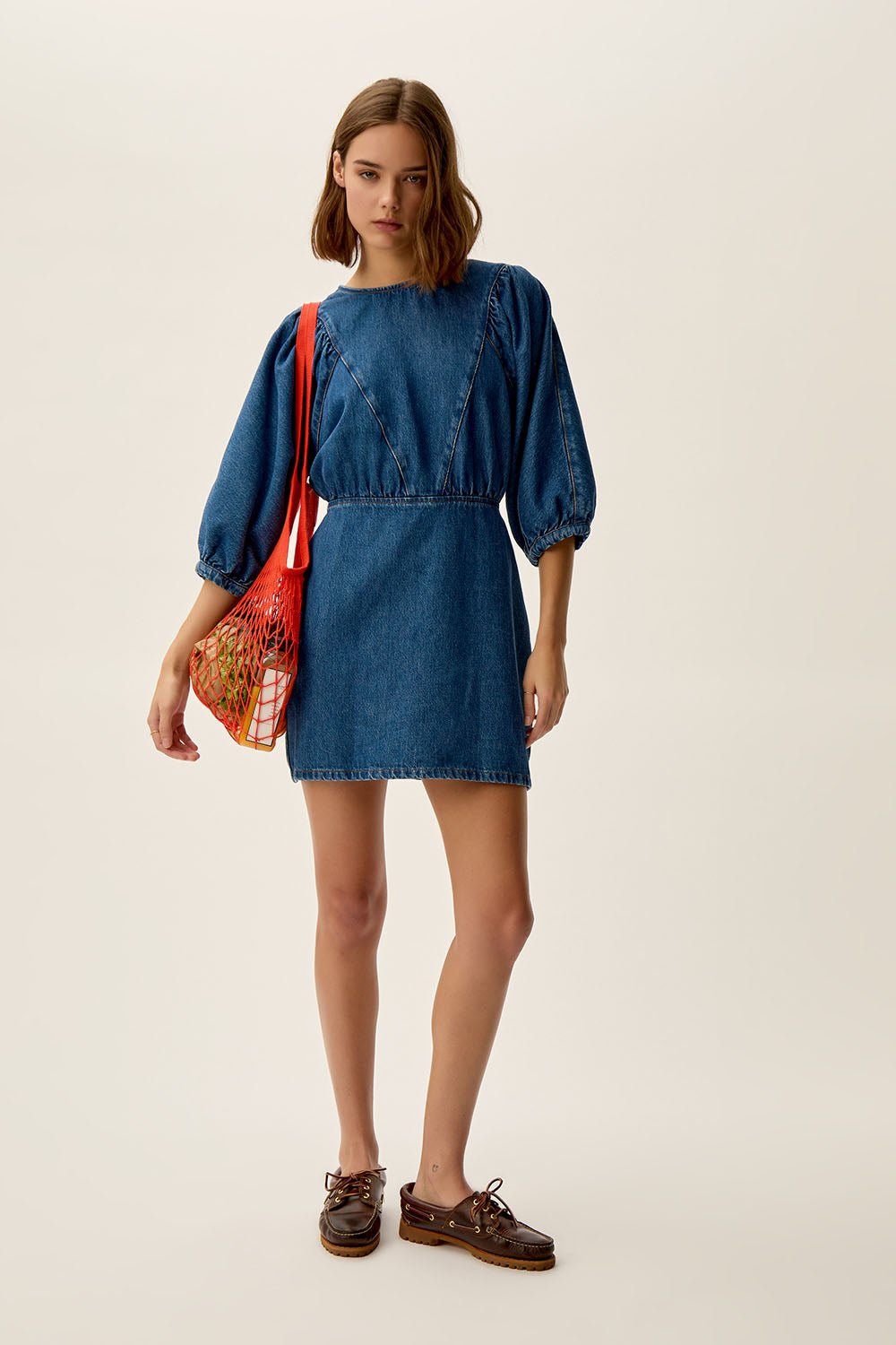 Image of 3-Vestido denim corto Landry