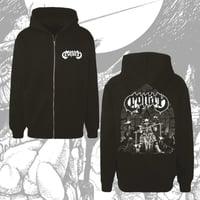 Image 1 of Fire and Death Zip Up Hoodie