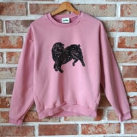 Lamb Sweatshirt in Pink L