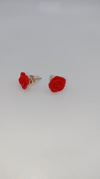 Image 2 of ROSE STUD EARRINGS