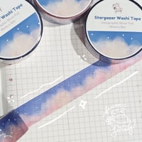 Image 1 of Stargazer Washi Tape (Holographic Silver Foil)
