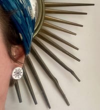 Image 3 of Round Mid-Century Inspired Earrings