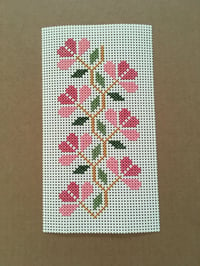 Image 4 of Pink Floral Blossom Cross Stitch Bookmark