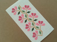 Image 5 of Pink Floral Blossom Cross Stitch Bookmark