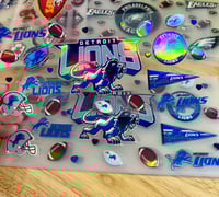 Image 3 of Detroit Lions Football Holographic UV DTF Wrap   FB89