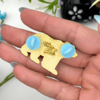 Image 4 of Geometric Bear Enamel Pin - VibeePins Exclusive