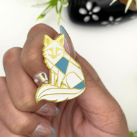 Image 3 of Arctic Fox Enamel Pin - VibeePins Exclusive
