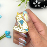 Image 2 of Arctic Fox Enamel Pin - VibeePins Exclusive