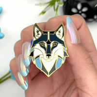 Image 1 of Mystic Wolf Enamel Pin - VibeePins Exclusive