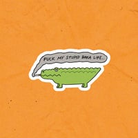 fuck my baka life croc sticker