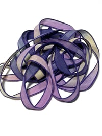 Image 7 of 1PC. SWEET ALYSSUM 42" Hand Dyed Finished Edge Silk Wrist Wrap Bracelet/Jewelry/Craft Ribbons