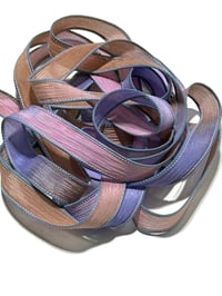 Image 2 of 1PC. CAROUSEL 42" Hand Dyed Finished Edge Silk Wrist Wrap Bracelet/Jewelry/Craft Ribbons