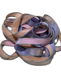 Image 3 of 1PC. CAROUSEL 42" Hand Dyed Finished Edge Silk Wrist Wrap Bracelet/Jewelry/Craft Ribbons