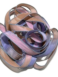 Image 6 of 1PC. CAROUSEL 42" Hand Dyed Finished Edge Silk Wrist Wrap Bracelet/Jewelry/Craft Ribbons