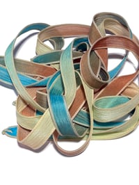 Image 7 of 1PC.  CASTAWAY 42" Hand Dyed Finished Edge Silk Wrist Wrap Bracelet/Jewelry/Craft Ribbons