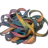 Image 7 of 1PC. CARNIVAL 42" Hand Dyed Finished Edge Silk Wrist Wrap Bracelet/Jewelry/Craft Ribbons