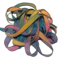 Image 8 of 1PC. CARNIVAL 42" Hand Dyed Finished Edge Silk Wrist Wrap Bracelet/Jewelry/Craft Ribbons