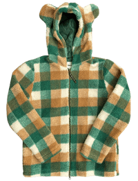 Image 1 of Né-Net Bear Ear Plaid Fleece Jacket - 3