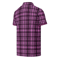 Image 2 of La  Chupacabra Houndstooth in Plaid Flamingo  slim fit polo