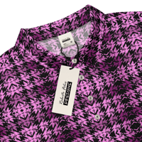 Image 5 of La  Chupacabra Houndstooth in Plaid Flamingo  slim fit polo