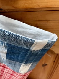 Image 7 of Vintage French Gingham & Ikat Stocking