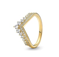 Gold Rhinestone Point Ring