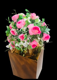 Image 3 of 40 cm flower ball( pink, white and green)