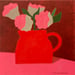 Image of Roses in a Handmade Jug