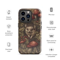 Image 20 of Boho Nature Cottagecore Inspired Hedgehogs Among Mushrooms Tough Case for iPhone®