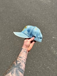 Image 3 of STRESSED LIGHT WASHED DENIM HOUSTON ASTROS CUSTOM FITTED CAP