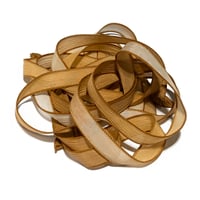 Image 1 of 1PC. CARAMEL LATTE 42" Hand Dyed Finished Edge Silk Wrist Wrap Bracelet/Jewelry/Craft Ribbons