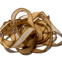 Image 5 of 1PC. CARAMEL LATTE 42" Hand Dyed Finished Edge Silk Wrist Wrap Bracelet/Jewelry/Craft Ribbons