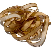 Image 6 of 1PC. CARAMEL LATTE 42" Hand Dyed Finished Edge Silk Wrist Wrap Bracelet/Jewelry/Craft Ribbons