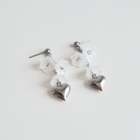 Image 2 of frosted blooms earrings