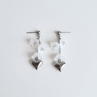 Image 1 of frosted blooms earrings