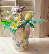 Image 1 of CUTE Vintage Easter Bunny in Cute Vintage Bunny Cup