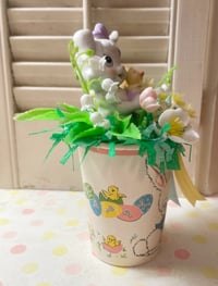 Image 2 of CUTE Vintage Easter Bunny in Cute Vintage Bunny Cup