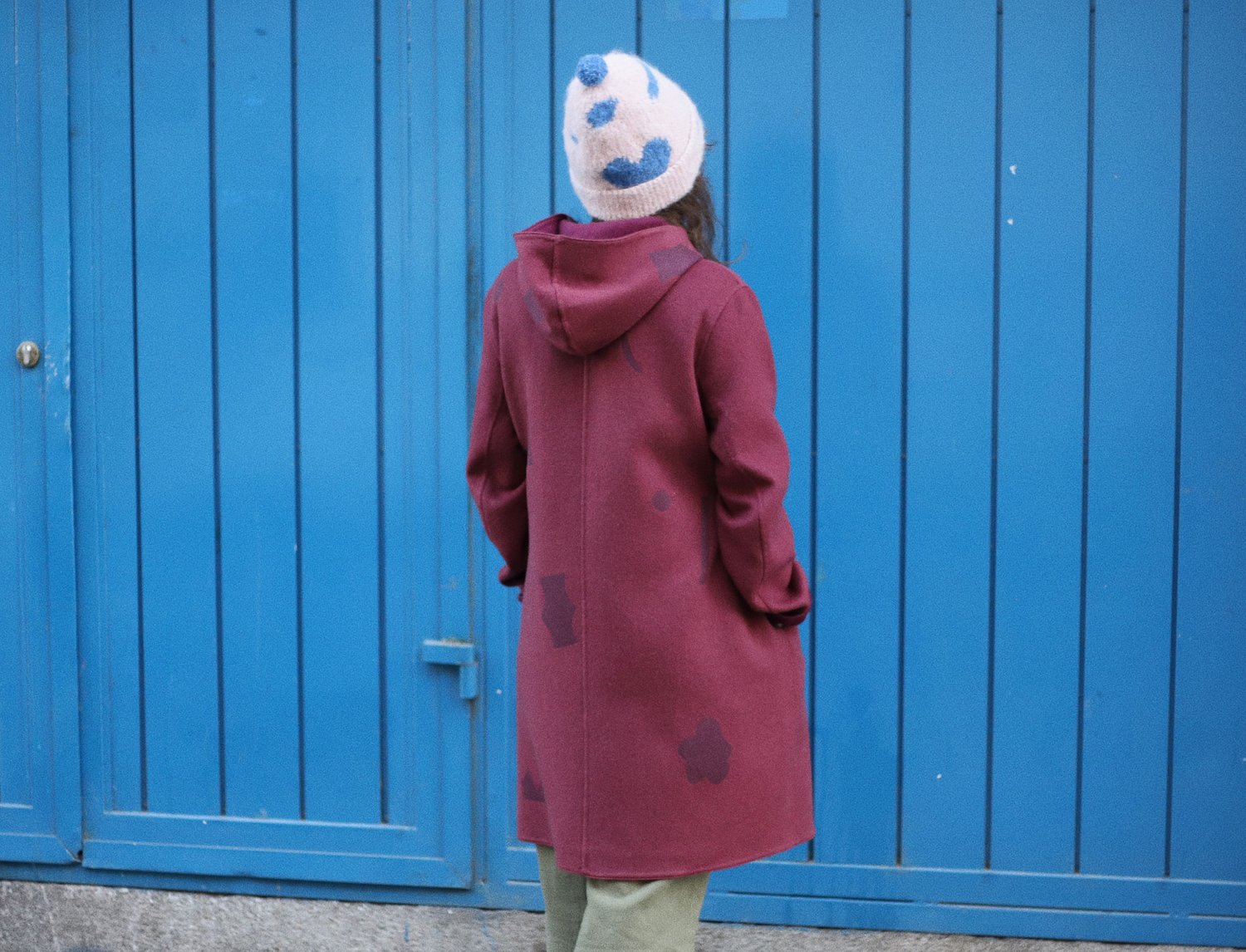 Image of BURGUNDY WOOL COAT 6̶2̶9̶0̶ Kč