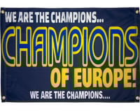 Image 2 of 'CHAMPIONS OF EUROPE' FLAG - NAVY BLUE