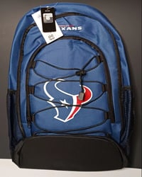 Image 1 of Houston Texans Backpack New With Tags NFL Full Size Adult Bookbag