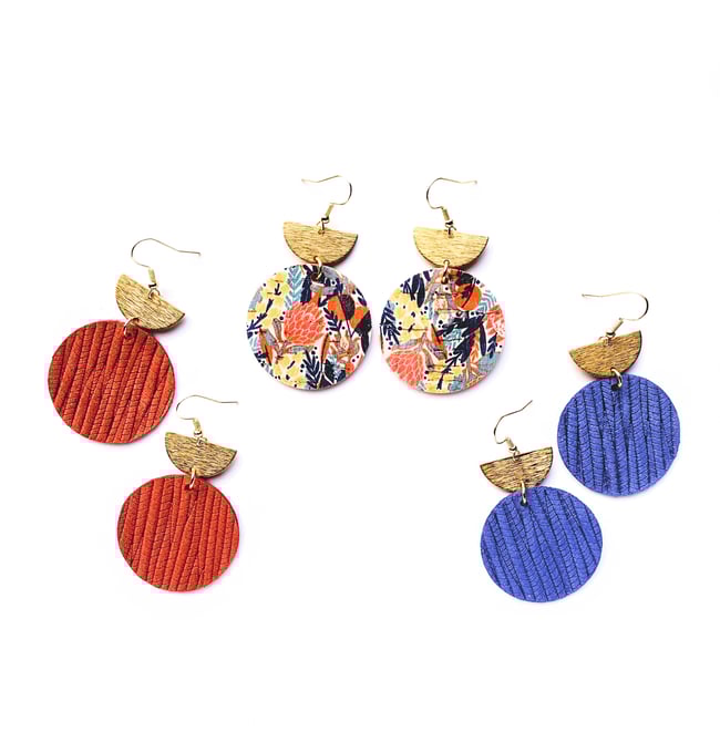 Cantrell Blu Suede Earrings 