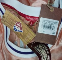 Image 5 of Mitchell and Ness Kareem Abdul Jabbar Jersey LA Lakers Womans L Rose Gold New