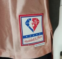 Image 4 of Mitchell and Ness Kareem Abdul Jabbar Jersey LA Lakers Womans L Rose Gold New