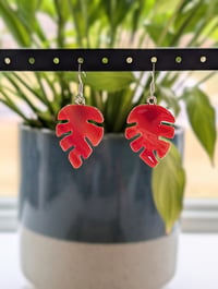 Image 3 of Monstera Earrings